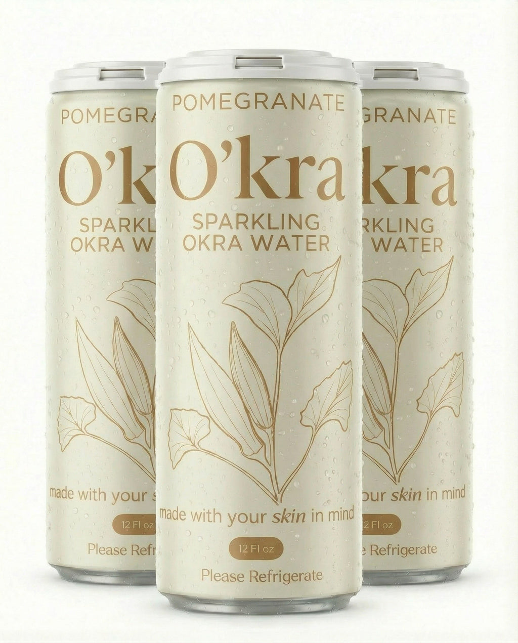 O’kra – Sparkling Okra Water (Pineapple) | Hydration & Skin Health