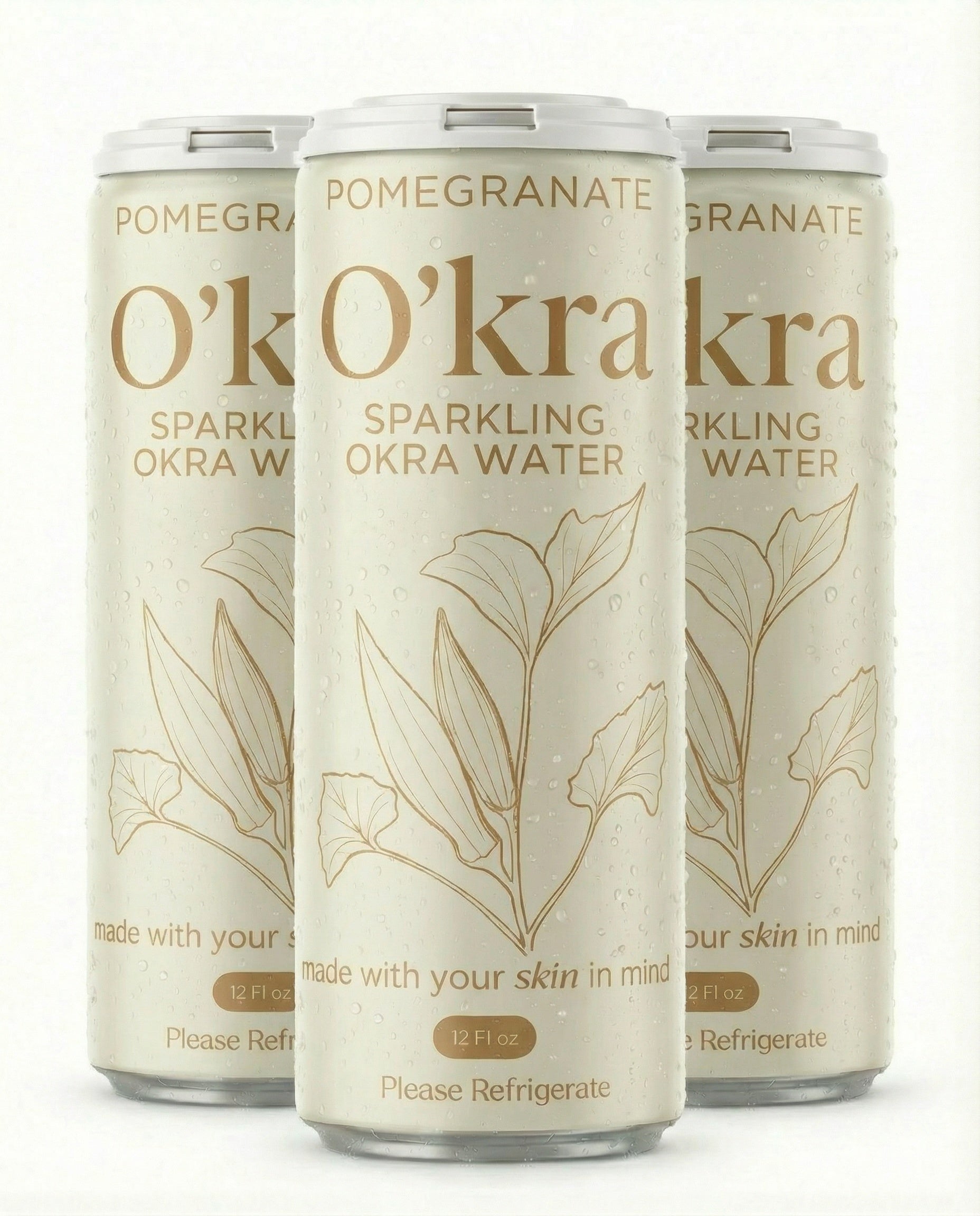 O’kra – Sparkling Okra Water (Pineapple) | Hydration & Skin Health